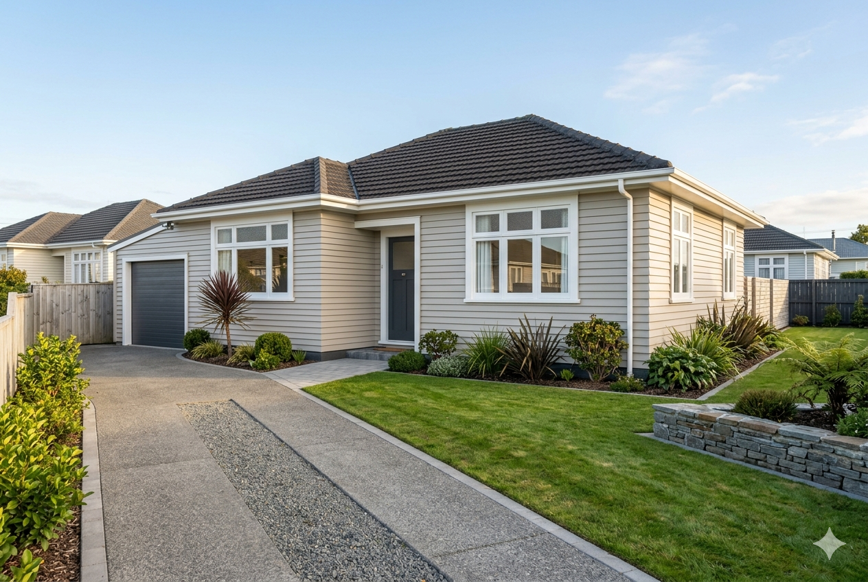 Freshly painted NZ home